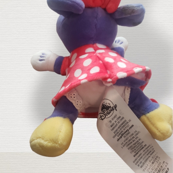 Minnie Mouse Disney Cuddleez Red Polka Dotted Dress Sleeping Minnie 6"  Plush - Picture 6 of 6
